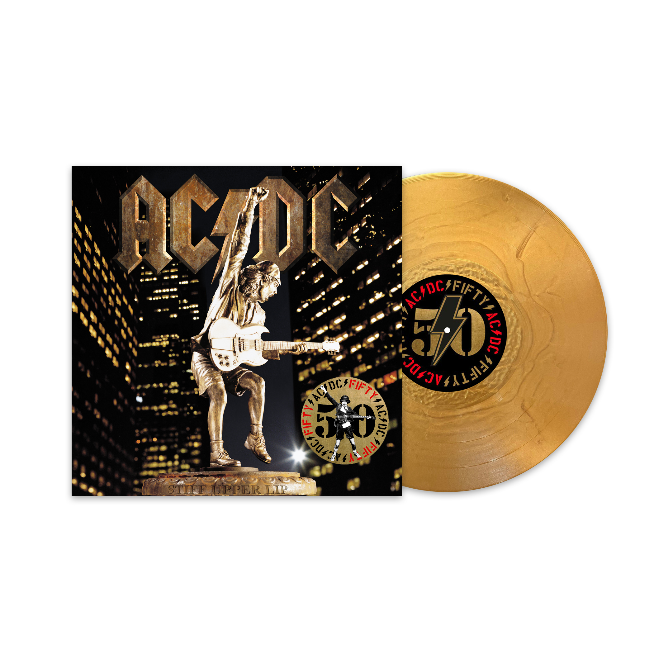 AC/DC Stiff Upper Lip Vinyl lp guld farvet 50