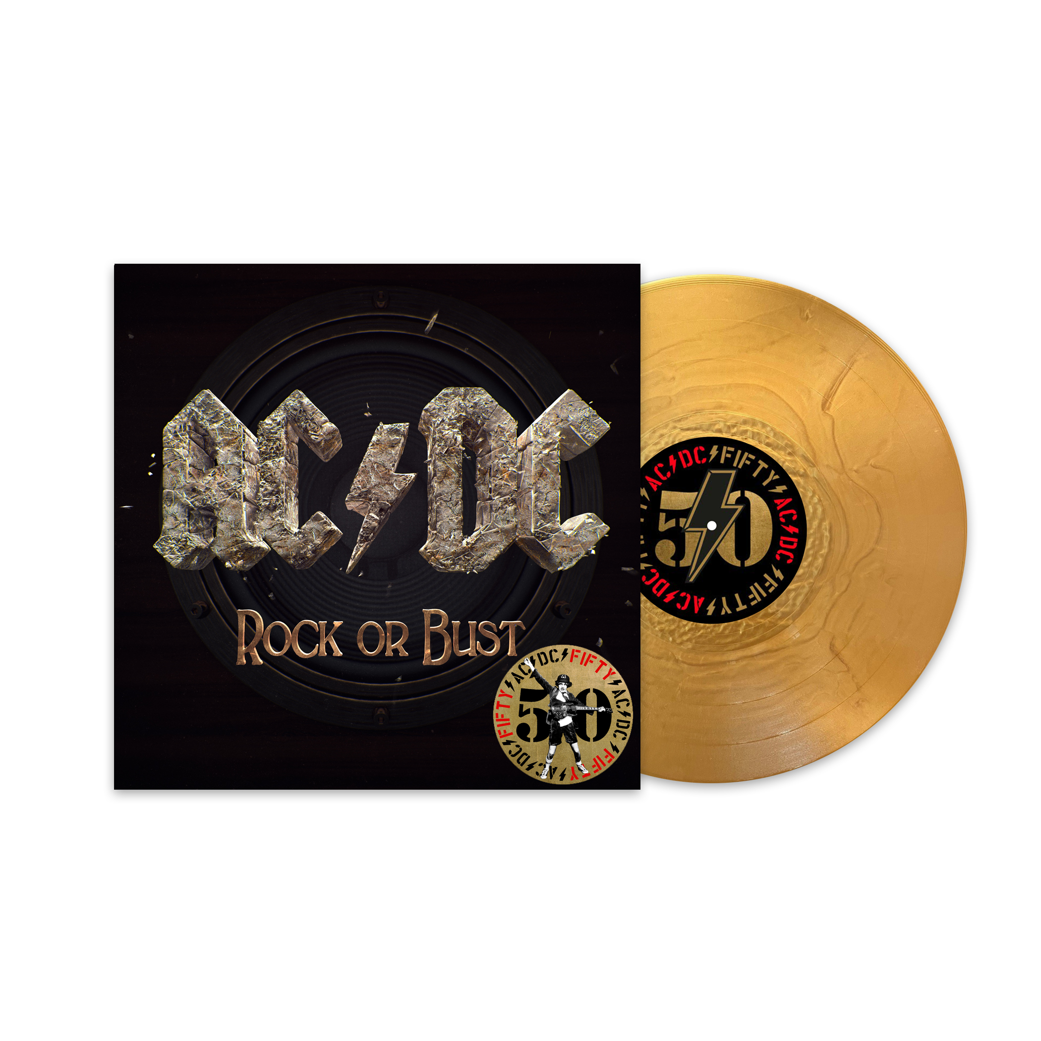 AC/DC Rock Or Bust vinyl lp guld 2024
